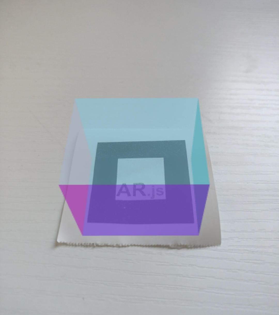 virtual cube on a marker